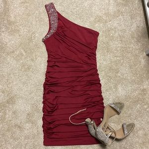 One shoulder cocktail dress